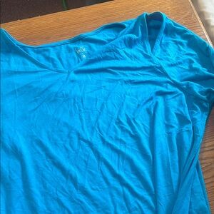 Belle by Kim Gravel Blue Long Sleeve Tee